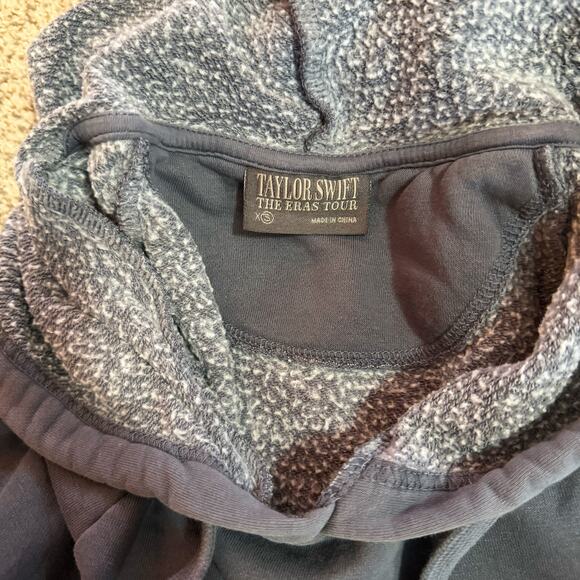 Taylor Swift THE ERAS TOUR Washed Blue Hoodie Size XS - Picture 6 of 8